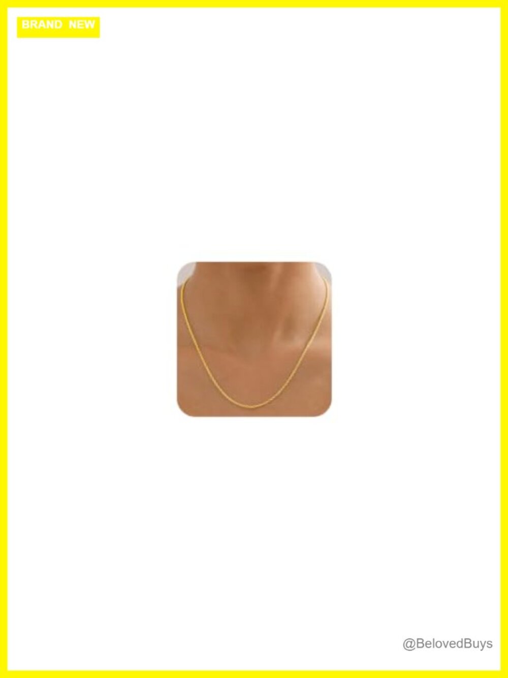 18K Gold Plated 925 Sterling Silver Rope Chain Necklace 2mm Adjustable